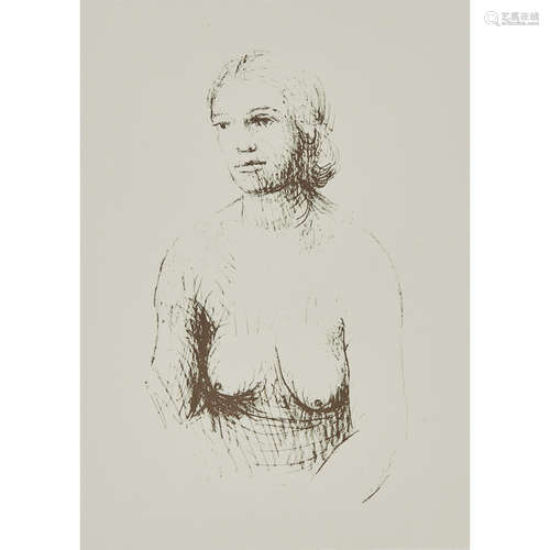 HENRY MOORE (BRITISH 1898-1986) GIN 1, NUDES PORTFOLIO, 1974 Signed and inscribed with title and