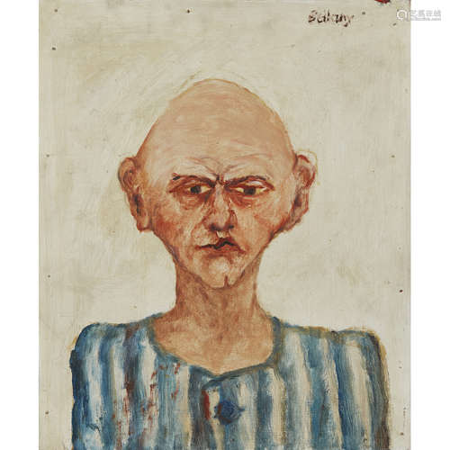 JOHN BELLANY C.B.E., R.A., H.R.S.A. (SCOTTISH 1942-2013) BUCHENWALD PRISONER Signed, signed