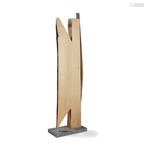 KEITH RAND R.S.A. (BRITISH 1956-2013) UNTITLED Wood construction on marble base 99cm (39in)