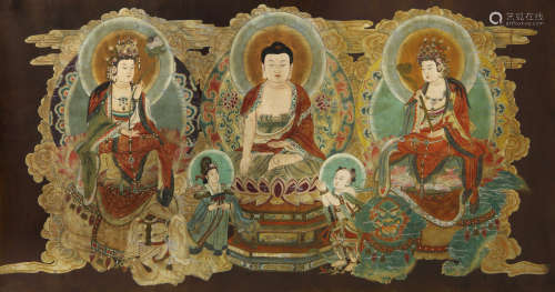 佚名 佛祖像 设色绢本 立轴