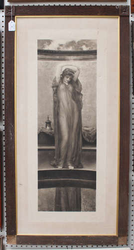 Frederic Leighton - Neo-Classical Female, photogravure, published by Henry Graves & Co circa 1894,