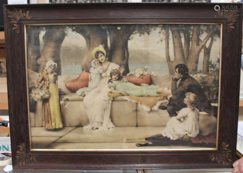 After Maude Goodman - 'And Lived Happily Ever After', 19th century photogravure with hand-colouring,
