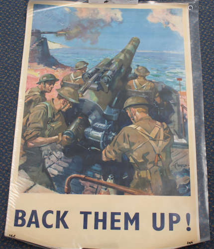 After Terence Cuneo - 'Back Them Up!' (Second World War Propaganda Poster), offset colour
