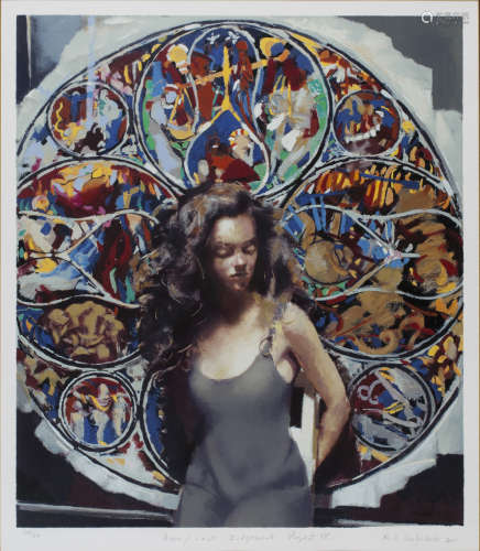 Robert O. Lenkiewicz - 'Anna / Last Judgement Project 18', 20th century colour print, signed, titled