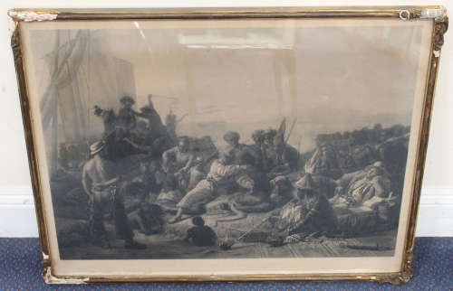 Charles Edward Wagstaff, after Auguste François Biard - 'Slave Traffic on the Coast of Africa',
