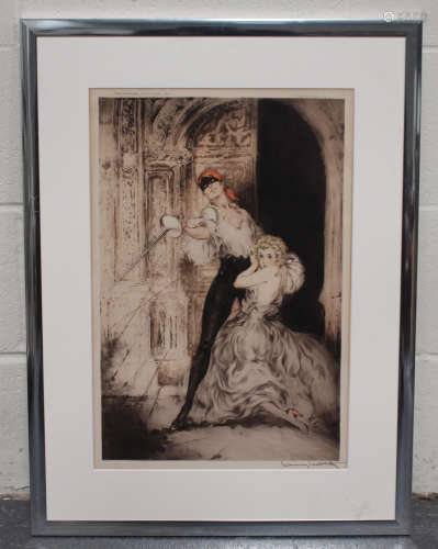 Louis Icart - Don Juan, etching with drypoint and aquatint, published by Icart circa 1928, signed