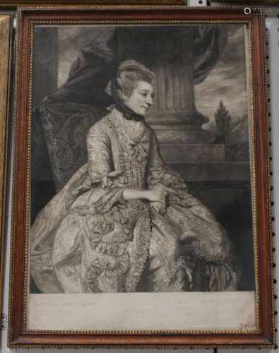 John Raphael Smith, after Joshua Reynolds - 'Mrs Montague', mezzotint, published by Smith circa