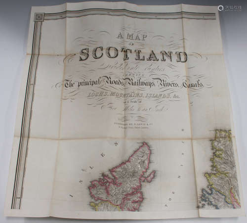 Samuel Lewis - 'A Topographical Dictionary of Scotland', folding engraved map in six parts with near