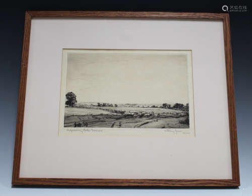 Anthony Gross - 'Angmering Park, Sussex', etching with drypoint, signed, titled and dated 1924 in