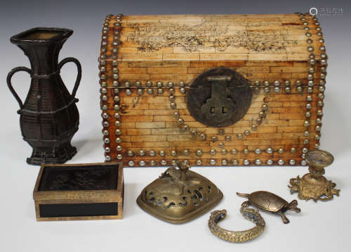 A collection of South-east Asian metalwork and works of art, 19th century and later, including a