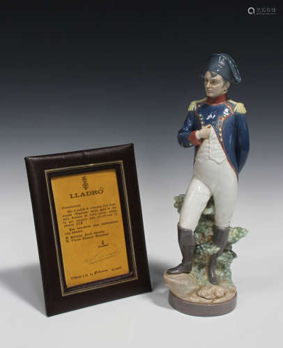 A Lladro limited edition porcelain figure of Napoleon Bonaparte, model No. 5338, No. 528 of 5000,