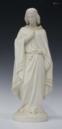A Copeland Parian figure of the Shakespearian character Hermione, post 1860, modelled by W.