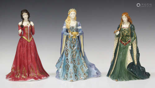 Three Royal Worcester limited edition bone china figures, comprising 'The Princess of Tara', 'The