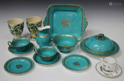 A Wedgwood part tea service, late 19th/early 20th century, comprising eleven teacups and saucers,