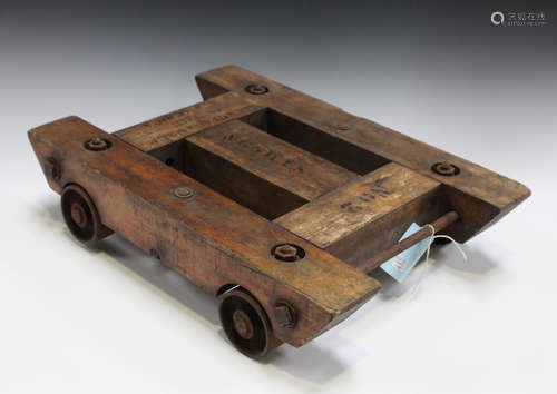 An American First World War period ammunition trolley, the wooden frame stencilled 'No. 2. Samson,