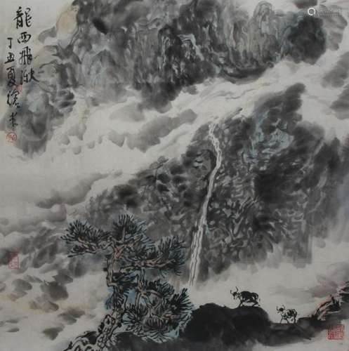ZHOU CANG MI CHINESE PAINTING (ATTRIBUTED TO )