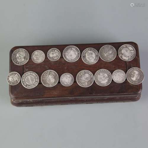 GROUP OF FIFTEEN OLD CHINESE COIN