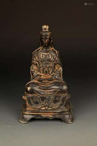 LARGE AMITAYUS BUDDHA BRONZE FIGURE