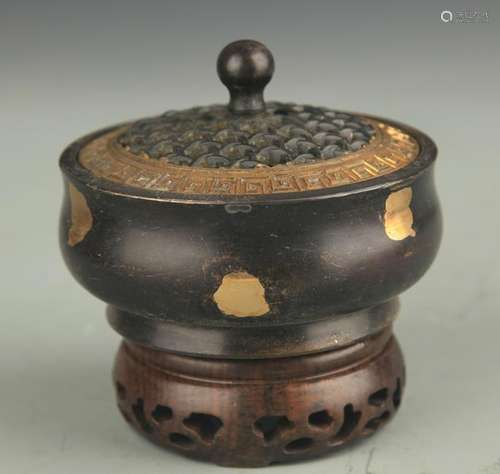 BRONZE SPRINKLE GOLD GUI STYLE AROMATHERAPY BURNER