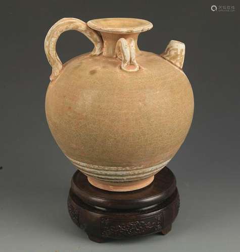 A JING KILN WHITE COLOR GLAZE EWER