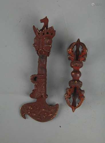 TIBETAN BUDDHISM INSTRUMENTS VAJAR AND PHURBA