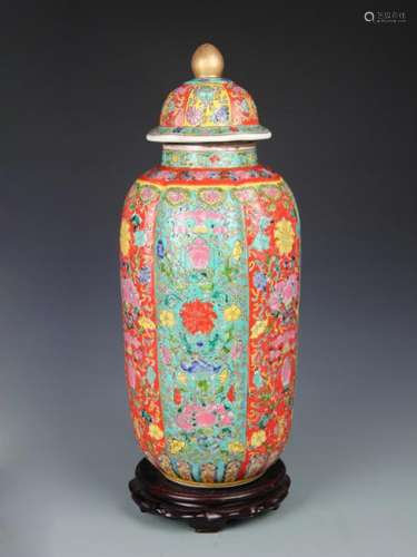 ENAMEL COLOR FINELY PAINTED GENERAL JAR STYLE