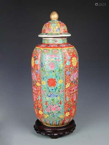 ENAMEL COLOR FINELY PAINTED GENERAL JAR STYLE