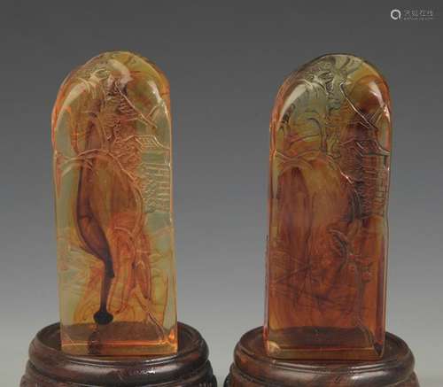 PAIR OF  OPTIMIZED AMBER SEAL