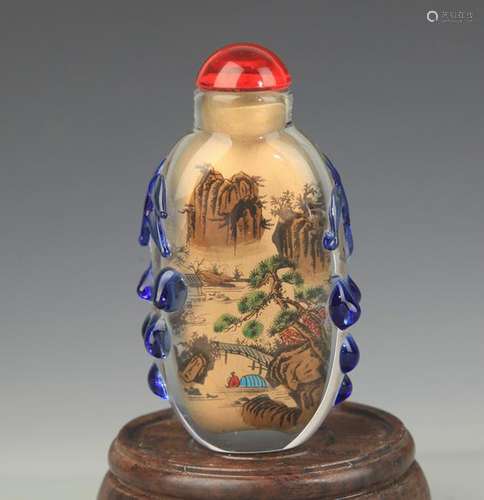 A FINE INNER LANDSCAPE PAINTED SNUFF BOTTLE