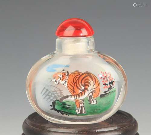 A FINE INNER PAINTED GLASS SNUFF BOTTLE