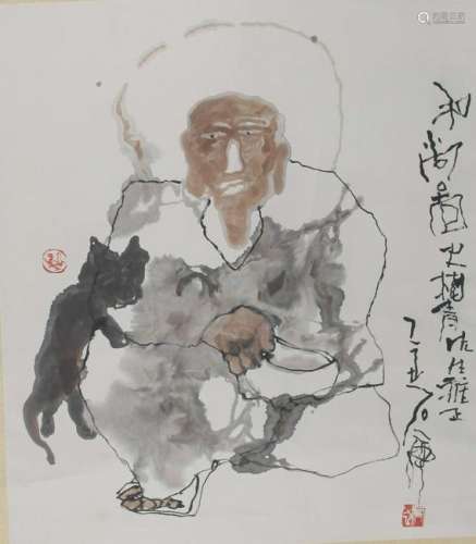 SHI HUCHINESE PAINTING ATTRIBUTED TO