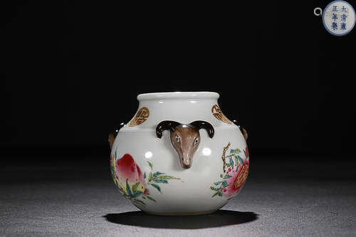 YONGZHENG MARK FAMILLE ROSE VESSEL