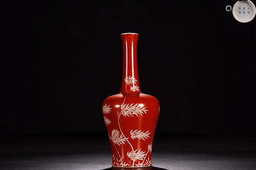 KANGXI MARK IRON-RED VASE