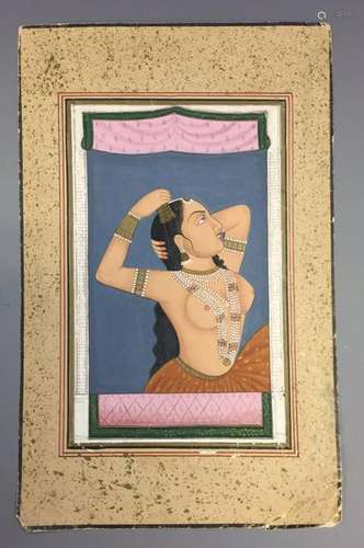 Old Indian Miniture Painting of Maharaja