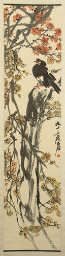 CHINESE SCROLL PAINTING OF BIRD AND FLOWER