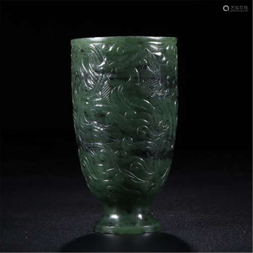 CHINESE SPINACH JADE DRAGON CUP