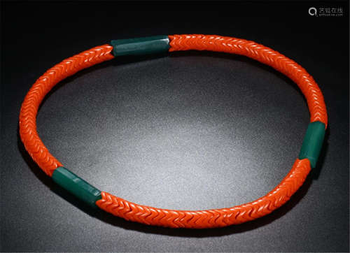 CHINESE CORAL BANGLE