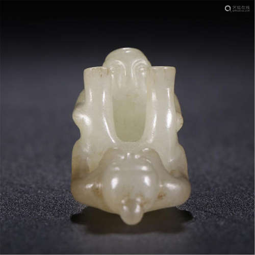 CHINESE WHITE JADE EROTIC TABLE ITEM