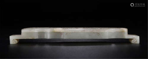 CHINESE WHITE JADE ZINETH LIDDED BOX