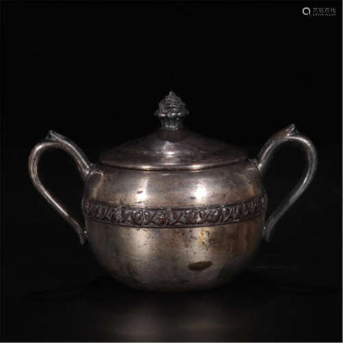 CHINESE SILVER TEA POT