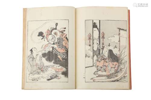 A SET OF FIVE JAPANESE ILLUSTRATED BOOKS BY ICHIKAWA KANSAI.