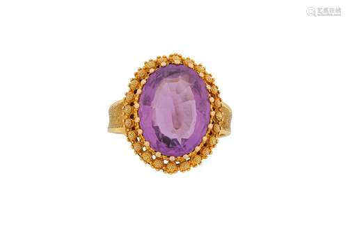 An amethyst dress ring, 1971