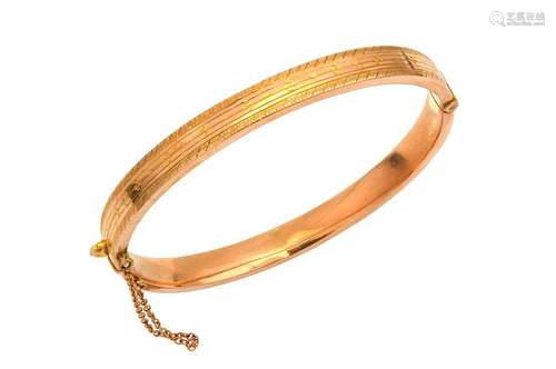 A 9ct gold bangle, 1923-24