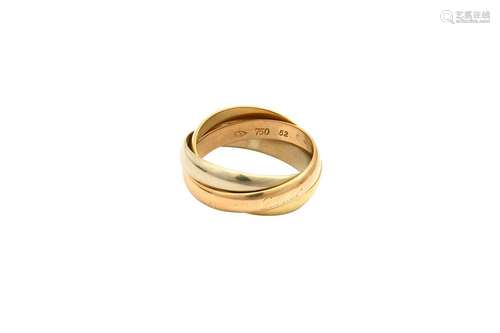 An 18ct gold 'Trinity' ring, by Les Must de Cartier