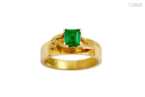 An emerald ring