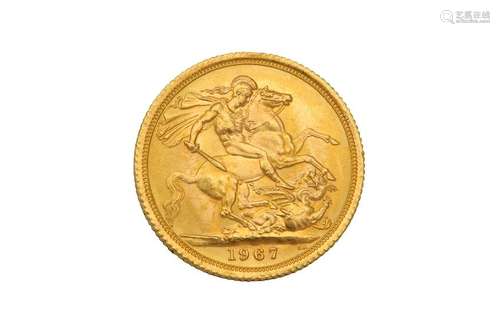 A gold sovereign