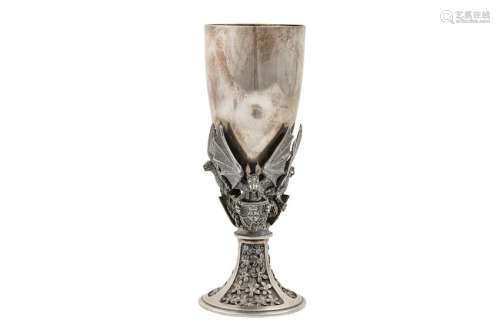 An Elizabeth II sterling silver commemorative goblet,