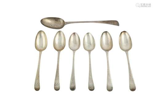 A mixed group of flatware, including a George III