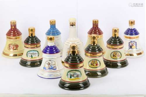 A Collection of Unopened Bell's Whisky Decanters