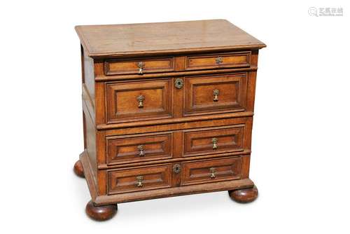 A 17th century and later oak chest on chest